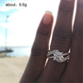 Rose Gold Criss Cross Round Cubic Zirconia Pave Ring view 3