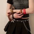 Vintage Wide Wooden Bangle Round Statement Fashion Bracelet For Women view 2