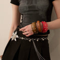 Vintage Wide Wooden Bangle Round Statement Fashion Bracelet For Women view 3