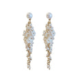 925 Sterling Silver Pearl Flower Tassel Drop Earrings Chic Light Luxury Floral Ear Jewelry view 5