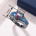 Colorful Metal Enamel Oil Painting Heart Ring, Dark Baroque Sweet Cool Niche Jewelry view 4