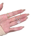 18K Gold Plated Copper Zircon Clover Flower Necklace Sweet Fashion Collarbone Chain view 5