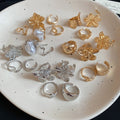 Rhinestone Irregular Flower Pea Open Ring For Women view 2