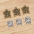Alloy Butterfly Small Pendant Charms For DIY Jewelry Necklace Bracelet Accessories, 14x12mm, 0.8g view 4