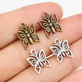 Alloy Butterfly Small Pendant Charms For DIY Jewelry Necklace Bracelet Accessories, 14x12mm, 0.8g view 1