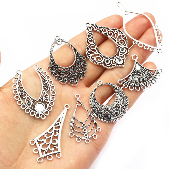 Bohemian Alloy Wealth Theme Pendant Connector For DIY Necklace Bracelet Keychain Accessories