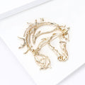 Alloy Hollow Horse Brooch Pin For Unisex Clothing Decoration view 4