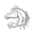 Alloy Hollow Horse Brooch Pin For Unisex Clothing Decoration view 2