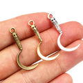 Alloy Grim Reaper Scythe Pendant Charms For DIY Necklace Bracelet Accessories, 30x11mm, 1g view 1