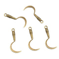 Alloy Grim Reaper Scythe Pendant Charms For DIY Necklace Bracelet Accessories, 30x11mm, 1g view 5