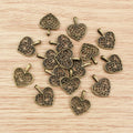 Alloy Heart Pendant DIY Jewelry Charm For Necklaces Bracelets And Accessories 16x14mm 0.7g view 4