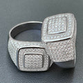 Full Pave Sparkling Women's Ring Punk Trendy Creative Magazine Style Statement Jewelry view 2