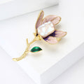 Alloy Mother Of Pearl Magnolia Brooch Pin For Dresses And Coats view 3