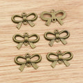 Alloy Moon Bow Pendant Charm For DIY Necklace Bracelet Jewelry Accessories 22x15mm 1.2g view 3