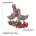 Alloy Rhinestone Double Duck Brooch Cute Women Clothing Lapel Pin view 6
