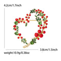 Alloy Hollow Heart Fruit Ring Brooch For Coat Decoration view 5