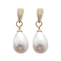 Chic Teardrop Faux Pearl Stud Earrings With Silver Needle Posts, Light Luxury Designer Style view 5