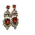 Light Luxury Alloy Rhinestone Hollow Geometric Teardrop Tassel Drop Earrings For Women view 5