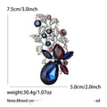 Rhinestone Glass Vase Brooch For Coats Cardigans And Outerwear view 5