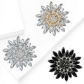 Alloy Rhinestone Sunflower Brooch For Elegant Apparel Decoration view 2