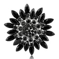 Alloy Rhinestone Sunflower Brooch For Elegant Apparel Decoration view 5