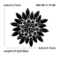 Alloy Rhinestone Sunflower Brooch For Elegant Apparel Decoration view 4