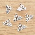 Antique Silver Alloy Puppy Heart Pendant Charm For DIY Necklace Bracelet Accessories 18x15mm 1g view 3