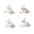 Antique Silver Alloy Puppy Heart Pendant Charm For DIY Necklace Bracelet Accessories 18x15mm 1g view 5