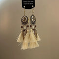 Vintage Ethnic Alloy Bell Tassel Geometric Drop Earrings, Fashion Lightweight Statement Jewelry view 3