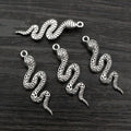 Alloy Snake Pendant Charms For DIY Jewelry Necklace Bracelet Keychain Accessories view 2