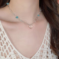 Vacation Style Glass Bead Starfish Conch Heart Pendant Collarbone Necklace view 3