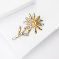 Metal Alloy Enamel Daisy Flower Brooch For Blazers And Cardigans view 4