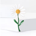 Metal Alloy Enamel Daisy Flower Brooch For Blazers And Cardigans view 2