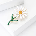Metal Alloy Enamel Daisy Flower Brooch For Blazers And Cardigans view 3