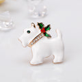 Gold Tone Silver Tone Dog Crystal Enamel Two Designs Metal Brooch Pin view 3