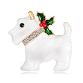 Gold Tone Silver Tone Dog Crystal Enamel Two Designs Metal Brooch Pin view 7
