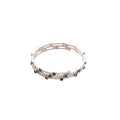Light Luxury Copper Zircon Three Layer Wrap Open Bangle With Round Square Design view 5