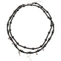 Y2K Glass Beaded Cross Pendant Necklace Dark Gothic Geometric Clavicle Jewelry view 5