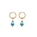French Vintage Oval Turquoise Zircon Pendant Necklace Earrings Jewelry Set view 5