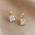 Minimalist French Square Drop Earrings For Women, Simple Daily Wear Fashion Accessories view 3