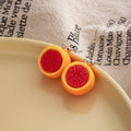 Cute Simulated Grapefruit Passion Fruit Cupcake Acrylic Alloy Hook Pendant Drop Earrings view 3