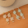 Elegant Lily Of The Valley Flower Tassel Drop Alloy Crystal Acrylic Petal Beach Vacation Earrings view 2
