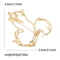 Polished Alloy Hollow Squirrel Brooch Pin For Suit And Coat view 5