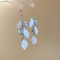 Seaside Resort Shell Round Disc Long Tassel Metal Drop Earrings For Women view 2