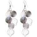 Seaside Resort Shell Round Disc Long Tassel Metal Drop Earrings For Women view 5