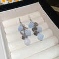 Seaside Resort Shell Round Disc Long Tassel Metal Drop Earrings For Women view 4