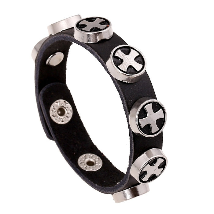 European American Export Cowhide Leather Bracelet Punk Personality Bracelet For Men And Women
