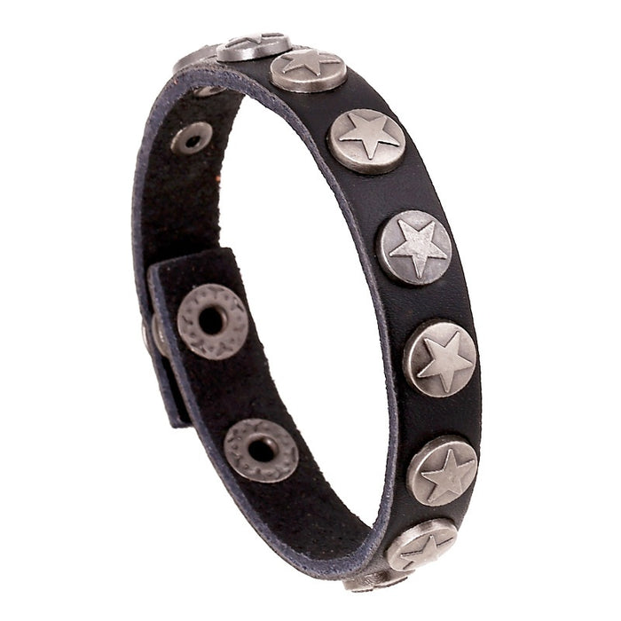 European American Export New Cowhide Leather Bracelet Punk Jewelry Personality Unisex Genuine Leather Wristband