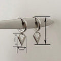 Unisex Geometric Triangle Earrings With Tech Inspired Design, Chic Trendy Fashion Jewelry view 4
