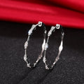 Asian Style Marquise Eye Geometric Hoop Earrings For Women Oversized Fashion Jewelry view 3